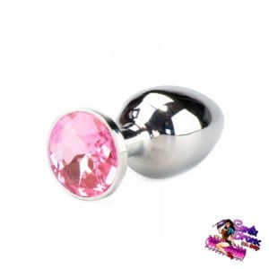 Plug Anal com Joia em Metal – Garantia Eterna na Cor do Metal – Tamanho Pequeno (P)