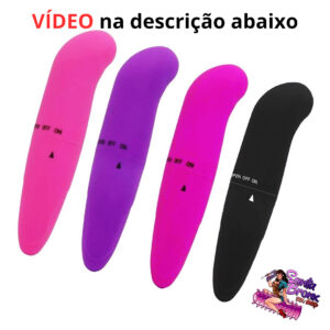 Vibrador Ponto G - Alimentação à Pilha AA - Estímulo com Ponta Curvada - Para Ponto G e Uso Externo