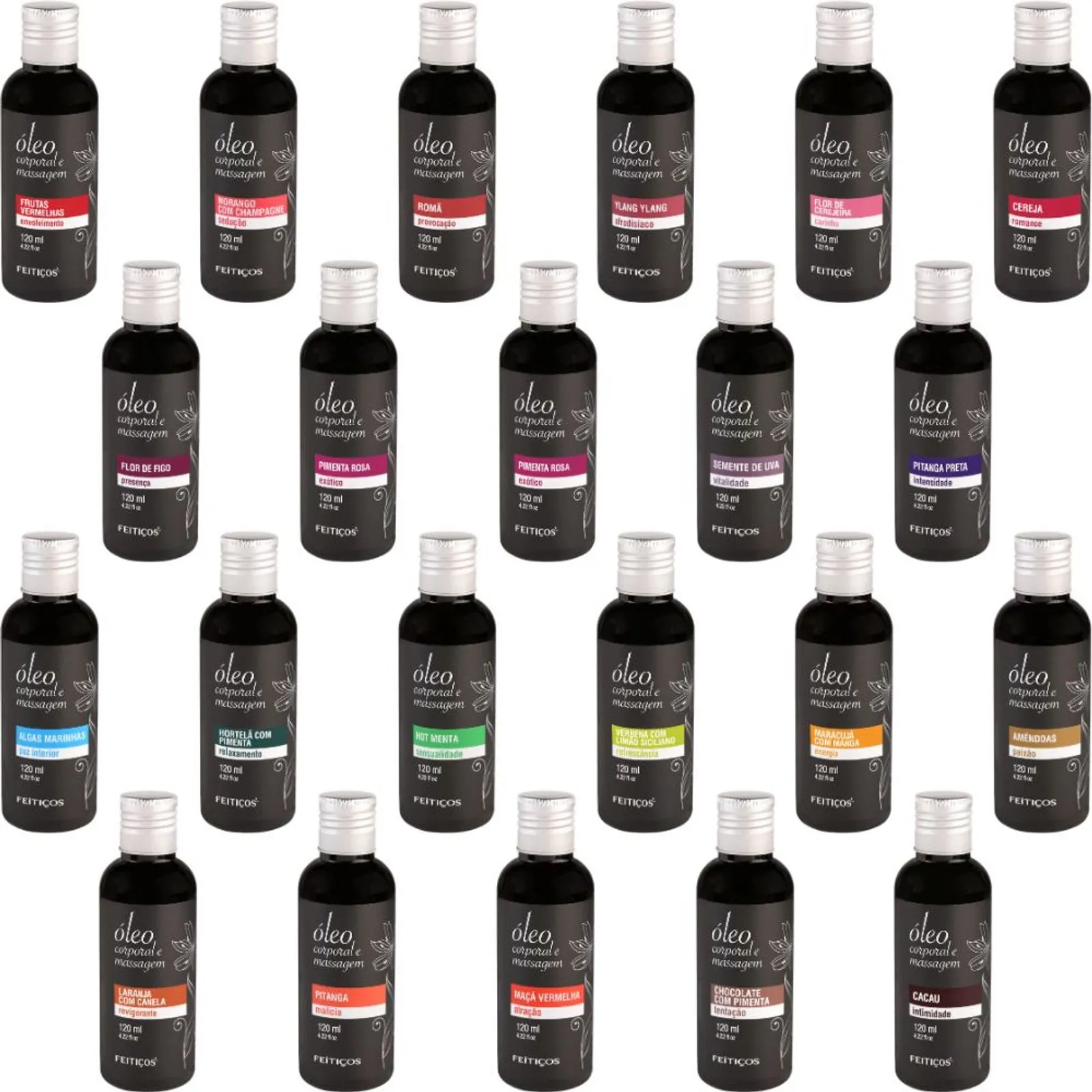 Óleo para Massagem Tântrica – Feito de Origem Vegetal – 99% Componentes Naturais – 120 ml