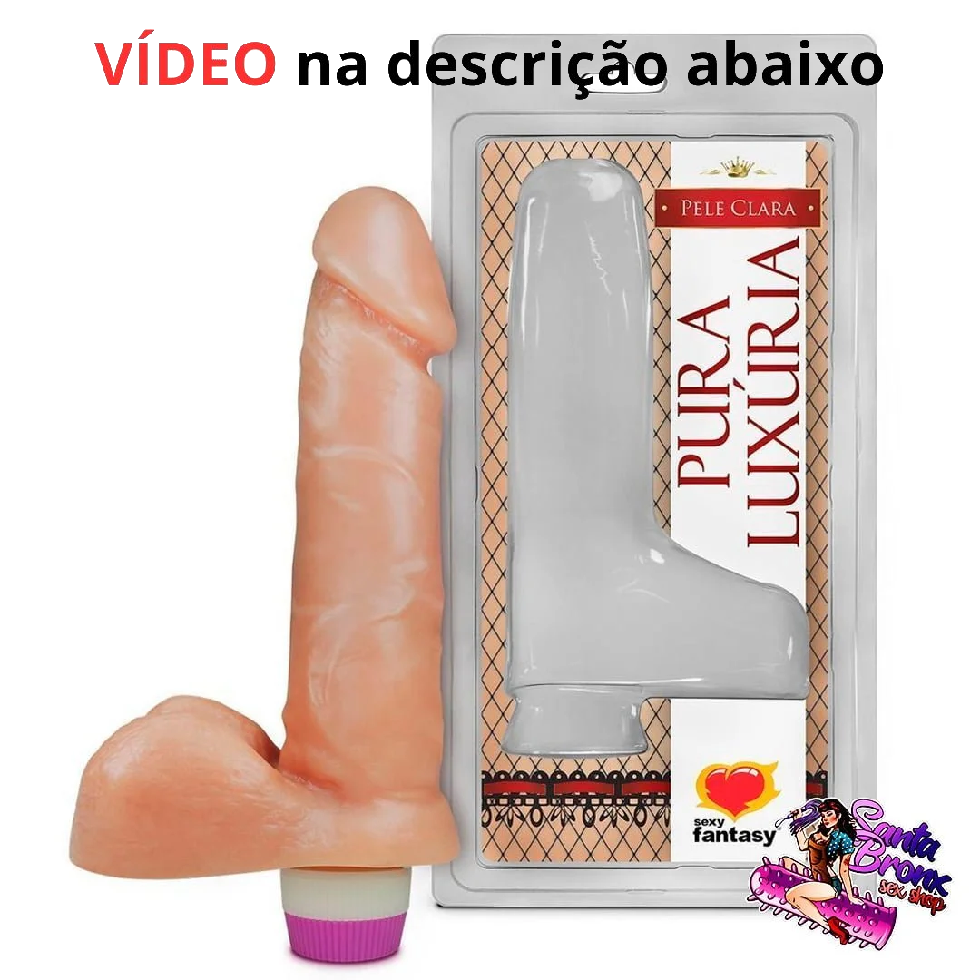 Pênis de Borracha Vibrador com Multivelocidade – Material Realístico em Silicone – Alimentação a Pilhas – 16 cm x 3,5 cm