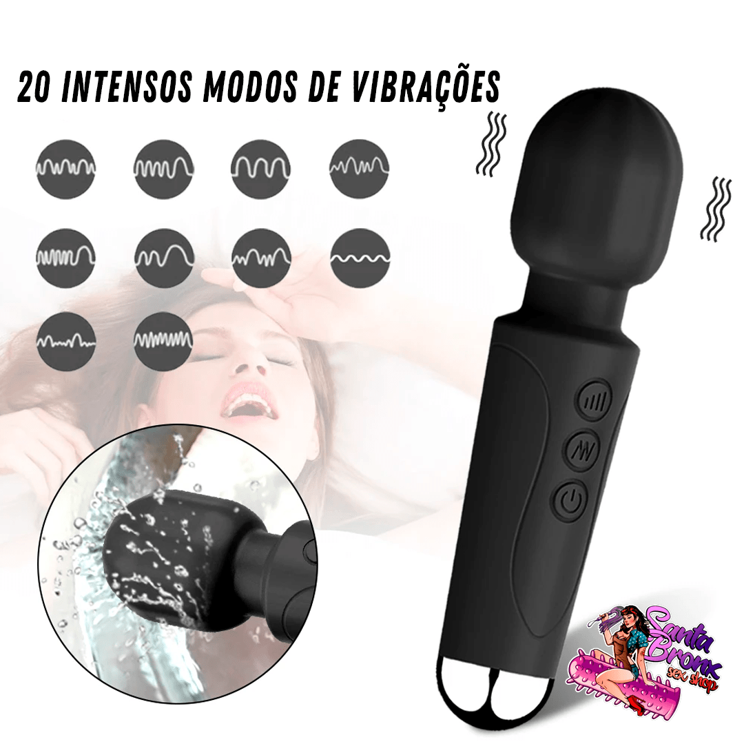 Vibrador Varinha Mágica Recarregável Super Potente