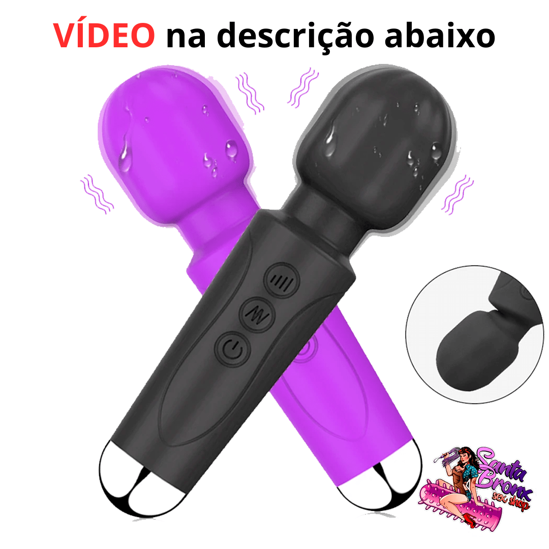 Vibrador Varinha Mágica Recarregável Super Potente