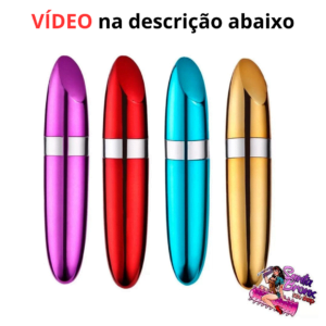 Vibrador em Estilo Batom com Vibração Intensa – Ideal para Estimulação do Clitóris, Seios e Lábios – Alimentação a 1 Pilha AAA