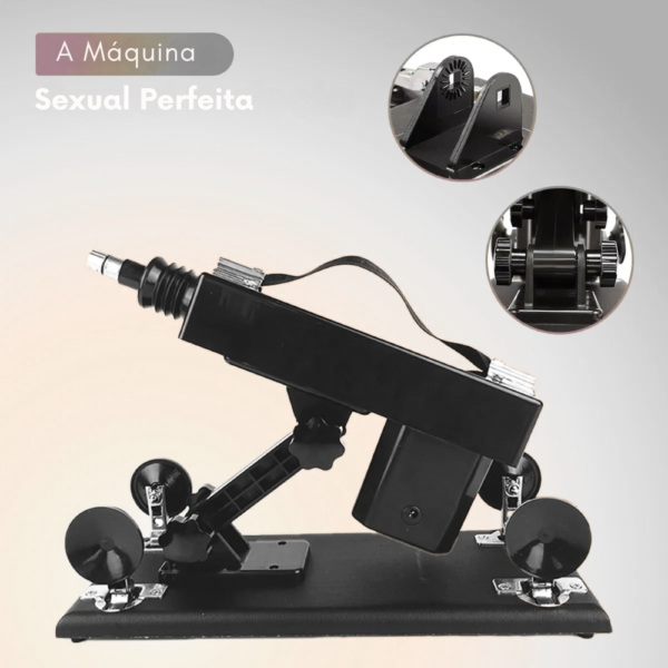 Máquina de Sexo Fucking Machine Bivolt 220v e 110v Vibratória - Movimentos de Vai e Vem que Simulam Penetração Real - Pênis Macio - Possui Vibração - Utiliza 2 pilhas AA - Acompanha 1 Pênis + Controle de Velocidades - Image 5