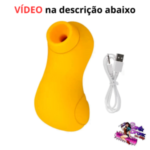 Sugador de Clitóris em Formato de Patinho Recarregável – 7 Formas de Sucção em Silicone Aveludado e Resistente à Água