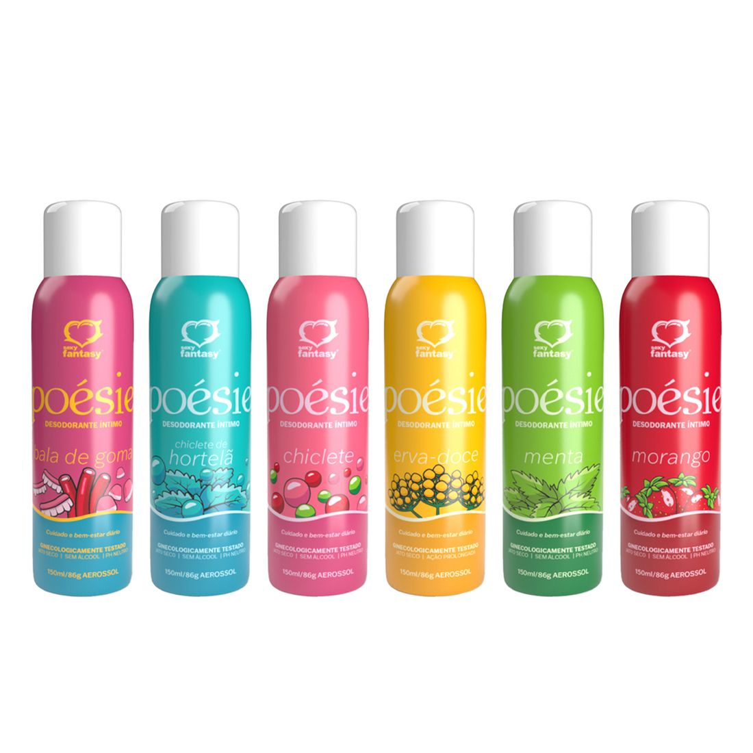 Desodorante Íntimo Poésie em Spray – Higieniza – Torna a Região mais Refrescante – Delicioso Aroma – 166 ml