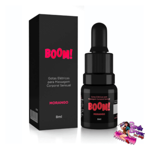 Excitante Feminino Gotas Elétricas Boom Sabor Morango