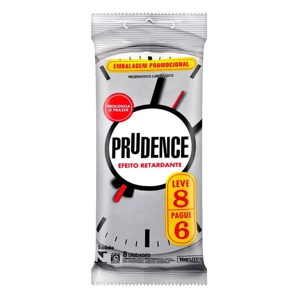 Preservativo Efeito Retardante – Leve 8 Pague 6 Unidades Prudence