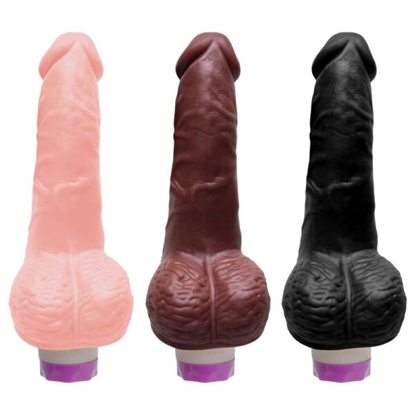 Pênis de Borracha com Vibro e Escroto 16x4cm - Image 3