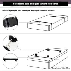 Bondage para Cama com Afastador de Mãos e Pernas