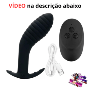 Plug Anal Vibrador Recarregável – 10 Modos de Vibração com Controle Sem Fio em Silicone Macio e Flexível