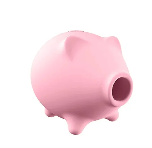 Sugador de Clitóris Formato Porquinho Recarregável – 10 Formas de Sucção – Estímulo para Clitóris e Mamilos em Silicone Aveludado