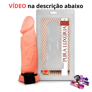 Capa Peniana Realística Oca – Aumenta o Tamanho do Pênis – Material Mais Firme – Permite o Uso com o Pênis Mole – 15 cm x 4,1 cm