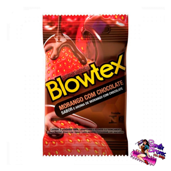 preservativo blowtex sabor morango com chocolate 03 unidades