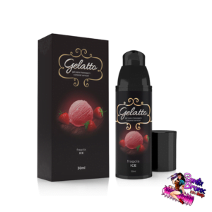 Lubrificante Ice Beijável Sabor Gelatto Fragola – Deixa o Sexo Oral mais Saboroso – 30 ml