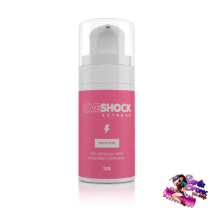 Excitante Loveshock Extreme Beijável Sabor Chiclete – Facilita e Potencializa o Orgasmo – Vibra, Aumenta Sensibilidade e Aquece – Deixa o Sexo Oral mais Saboroso – Estimula o Clitóris e Glande – 17 ml