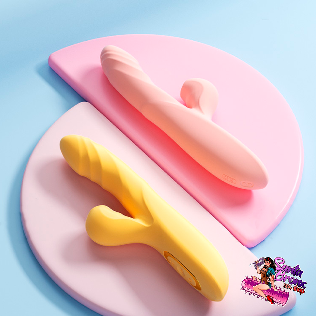 Vibrador Rabbit com Sugador de Clitóris Aquecimento e Movimentos Vai e Vem