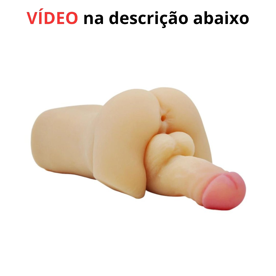 Super Macio – Masturbador Realístico 29 cm x 14 cm x 11 cm – Simula Penetração Real em Pênis e Ânus – Textura Realística para Sensações Intensas – Penetráveis: Pênis 10 cm, Ânus 25 cm