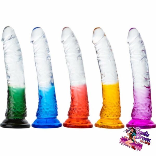 penis em jelly colors com ventosa