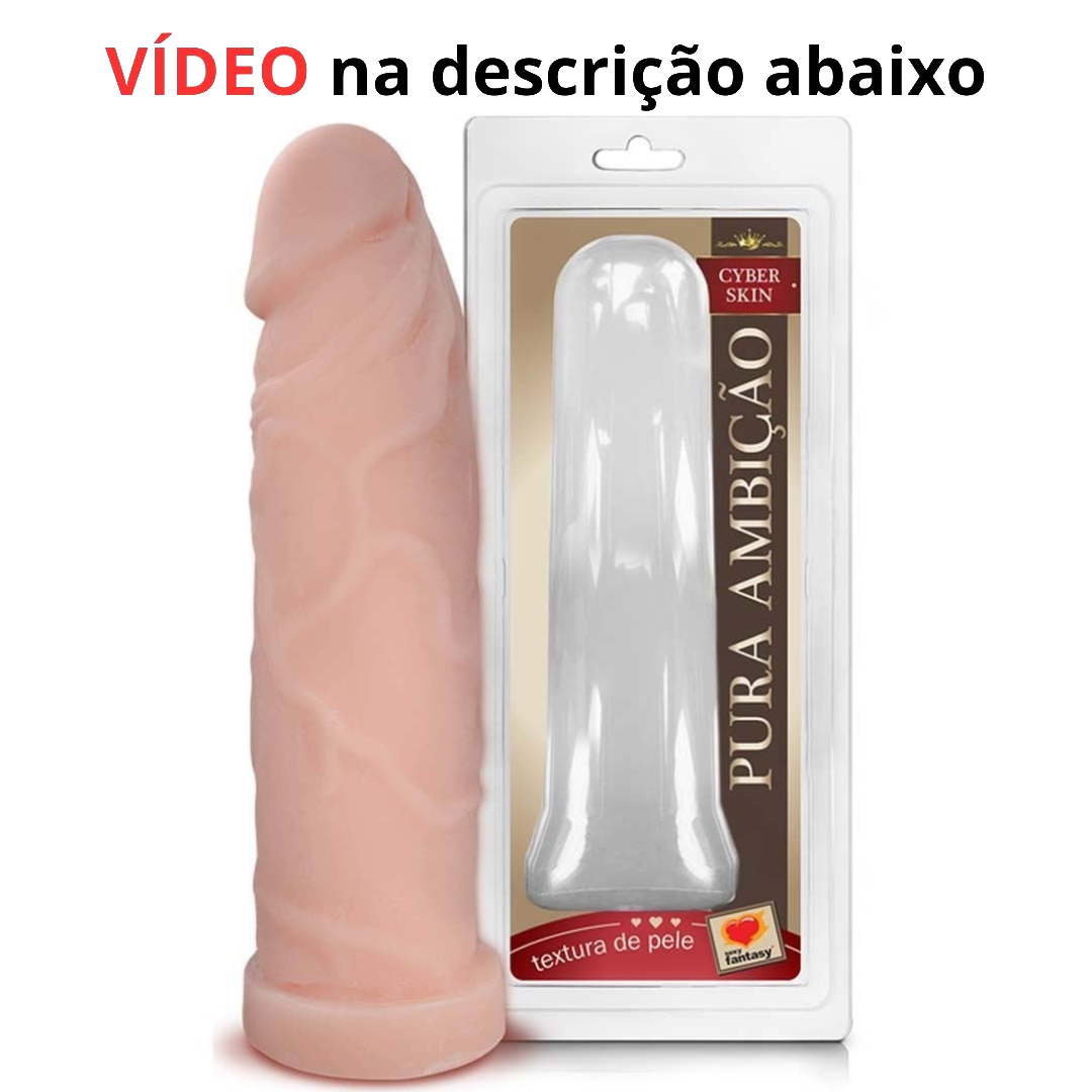 Pênis de Borracha 24 cm x 6 cm em Cyber Skin Super Macio – Textura Realística para Experiência Autêntica