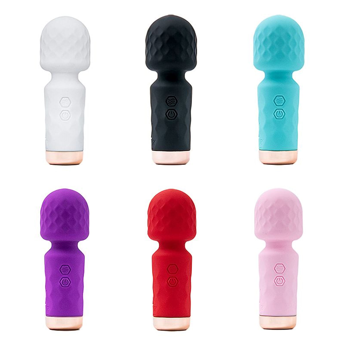 Mini Massageador Estimulador Aveludado e Ponta Flexível que Gira em 360° – 10 Modos de Vibração – Recarregável via USB