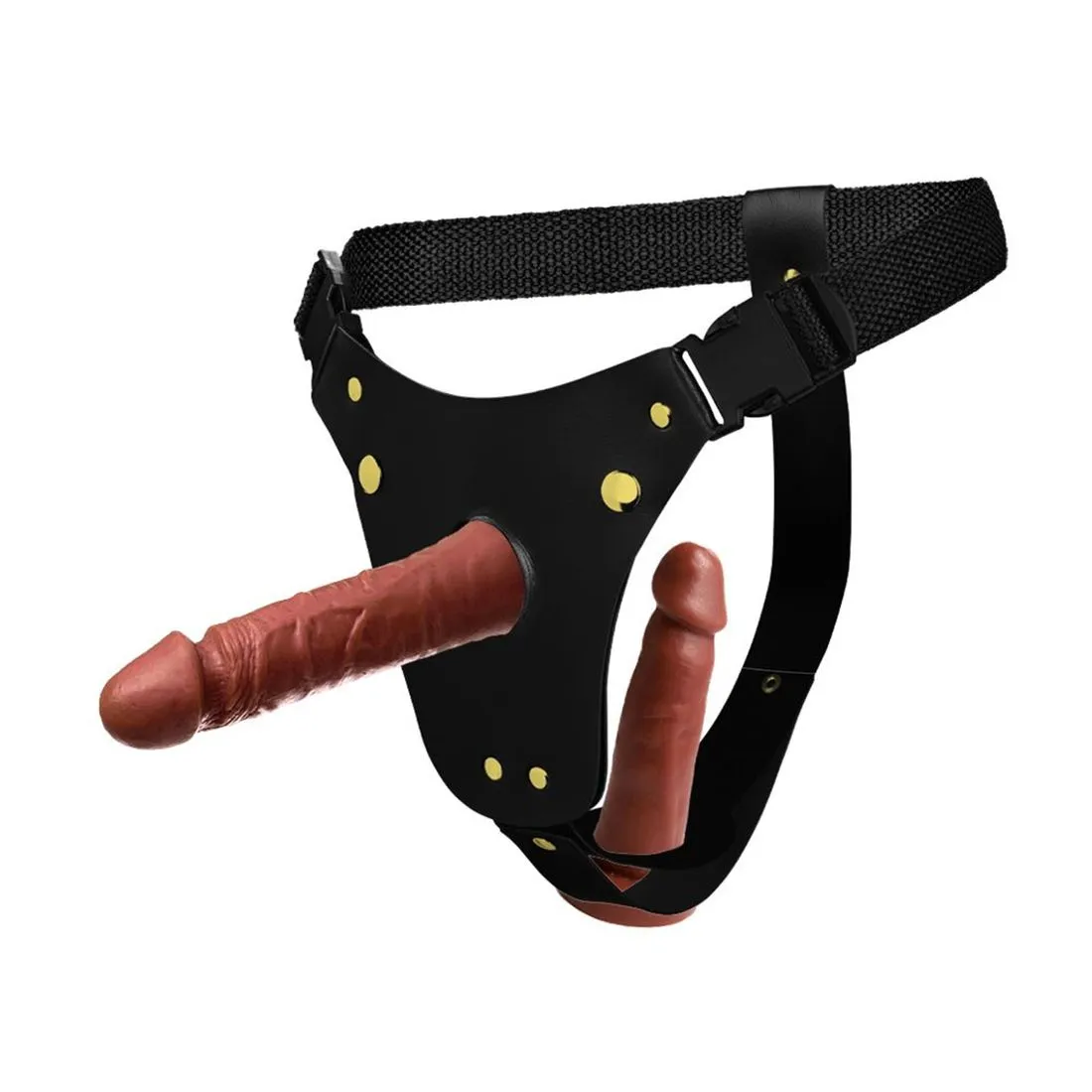 Cinta Peniana Ajustável com Próteses de Silicone 16 cm x 4,4 cm e 12,5 cm x 3,6 cm – Realísticas e Versáteis