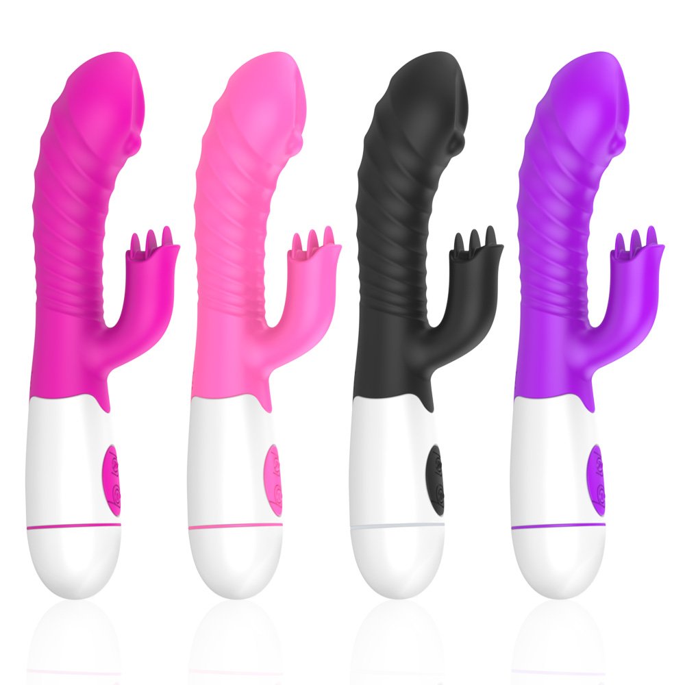 Vibrador com Estimulação Dupla para Clitóris e Ponto G – 30 Modos de Vibração em Silicone e ABS – Resistente à Água