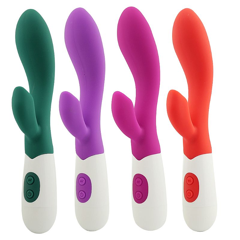 Vibrador Rabbit – Estímulo para Ponto G e Clitóris – 10 Modos de Vibrações – Silicone Aveludado – Flexível e Macio – Utiliza 2 Pilhas AAA (não inclusas)