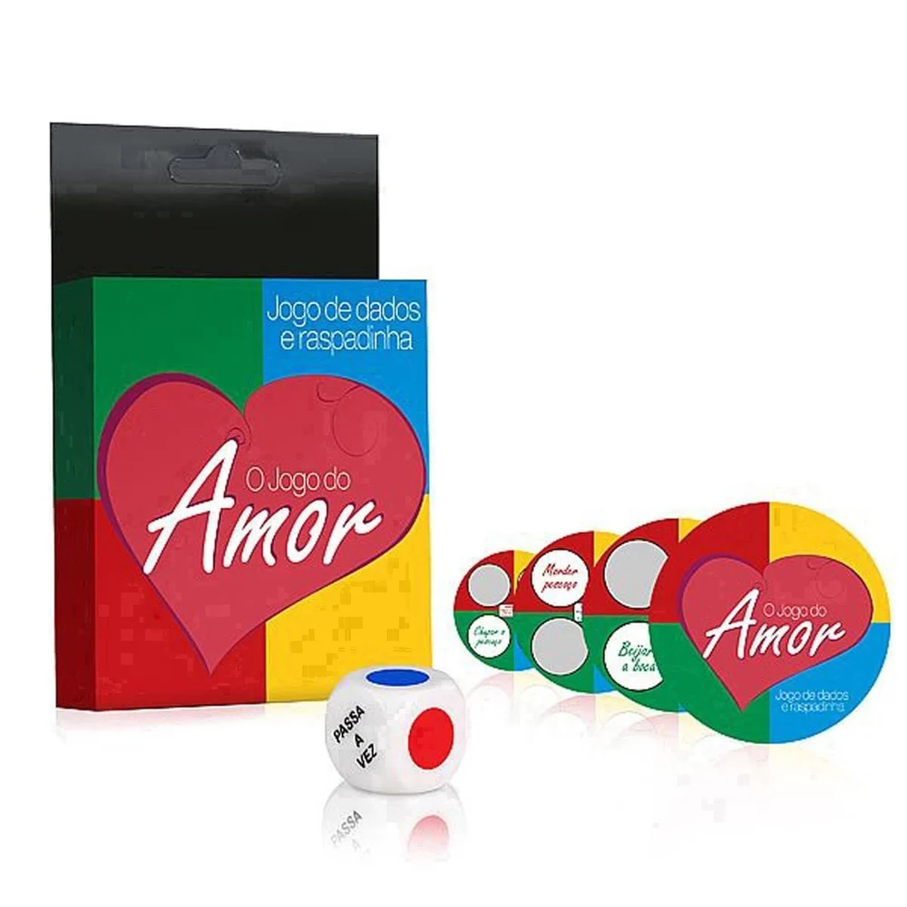 Jogo do Amor Erótico – Dado e Raspadinha – Preliminares Criativas – Reutilizável – 4 Cartas e 1 Dadinho