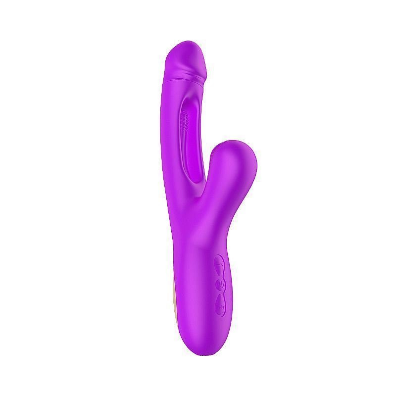 Vibrador Rabbit Ponto G e Clitoris 3 em 1 – Sugador de Clitóris – 7 Modos de Vibração – Estímulo de Dedo Intenso para o Ponto G – Recarregável – Resistente a Água