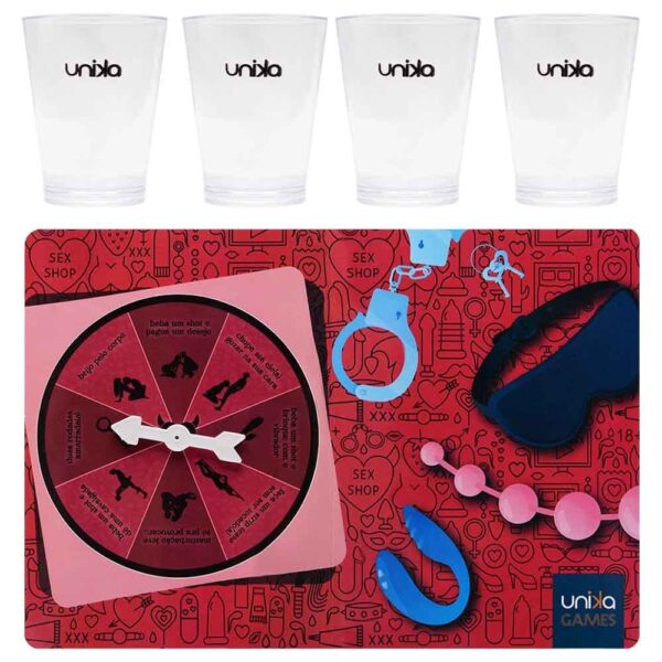 Jogo Roleta Erótica – Inclui Tabuleiro com Desafios + 4 Copos de Acrílico 50ml para Shot – Para Noites Picantes - Image 3
