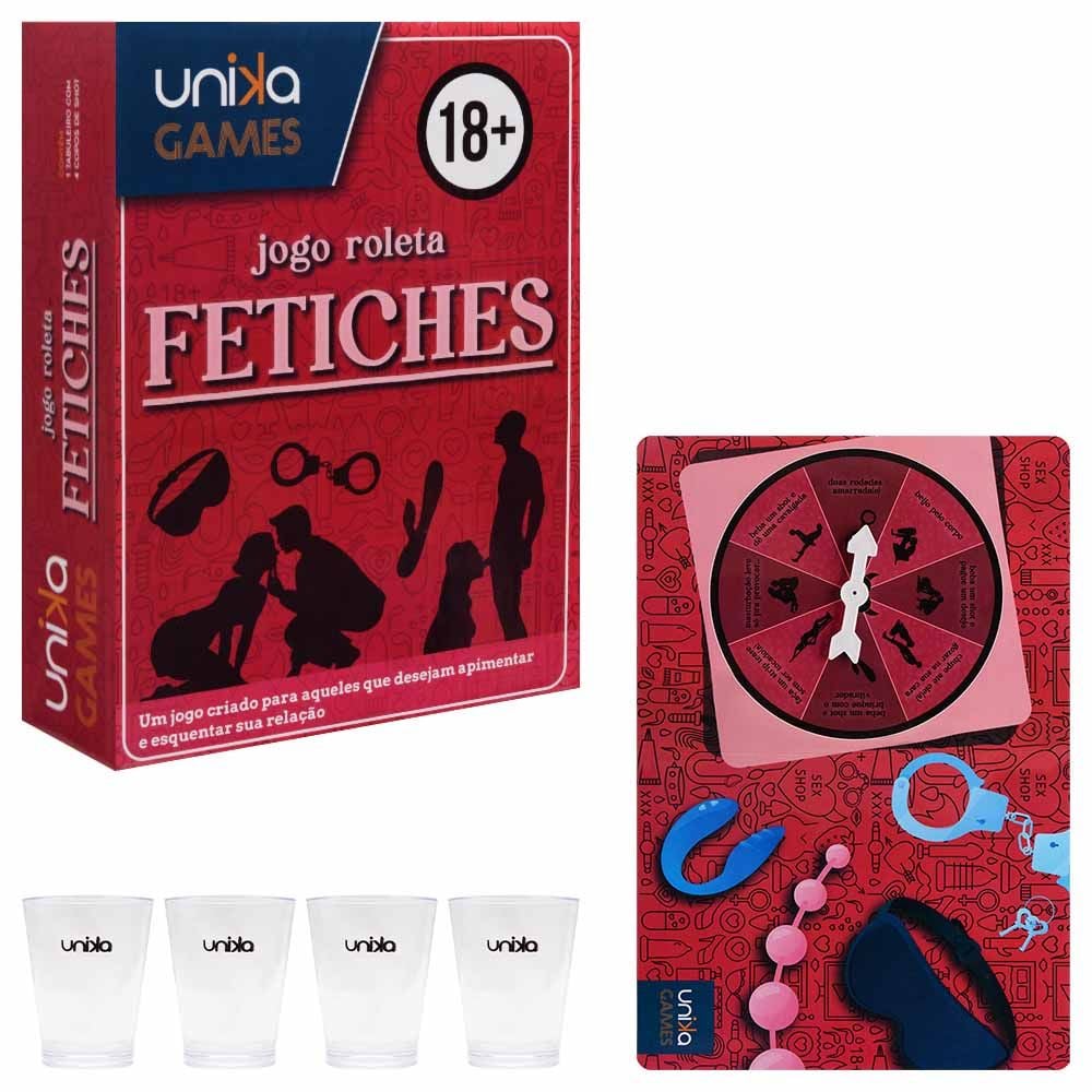 Jogo Roleta Erótica – Inclui Tabuleiro com Desafios + 4 Copos de Acrílico 50ml para Shot – Para Noites Picantes