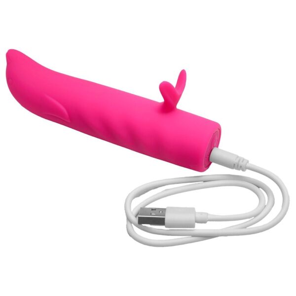Vibrador Golfinho com Estimulador de Clitóris - 10 Modos de Vibração - Feito em Silicone Aveludado - Silencioso - Recarregavel Usb - Image 4