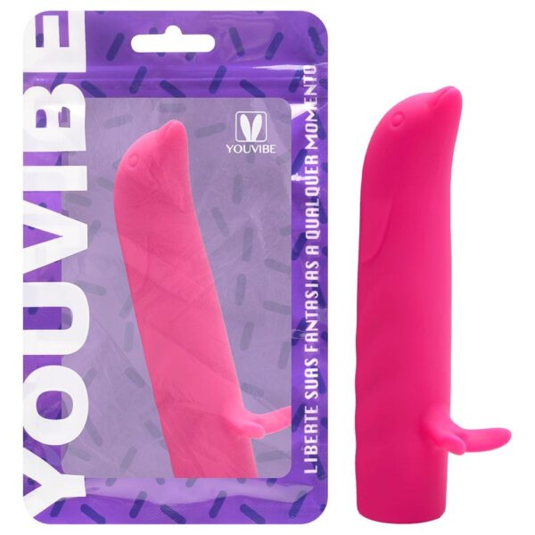 Vibrador Golfinho com Estimulador de Clitóris - 10 Modos de Vibração - Feito em Silicone Aveludado - Silencioso - Recarregavel Usb - Image 3