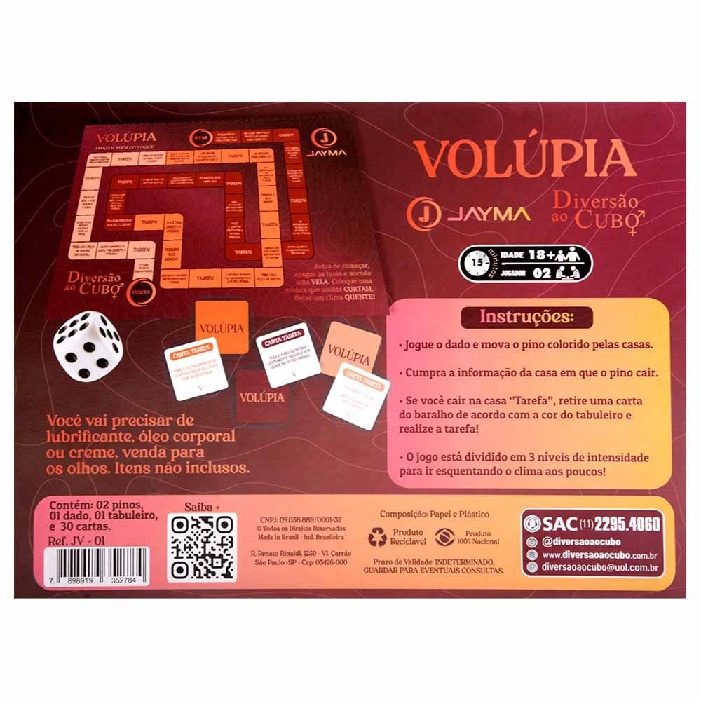 Jogo de Tabuleiro Erótico Para Casal – Com 30 cartas – 01 Dado – 02 Pinos