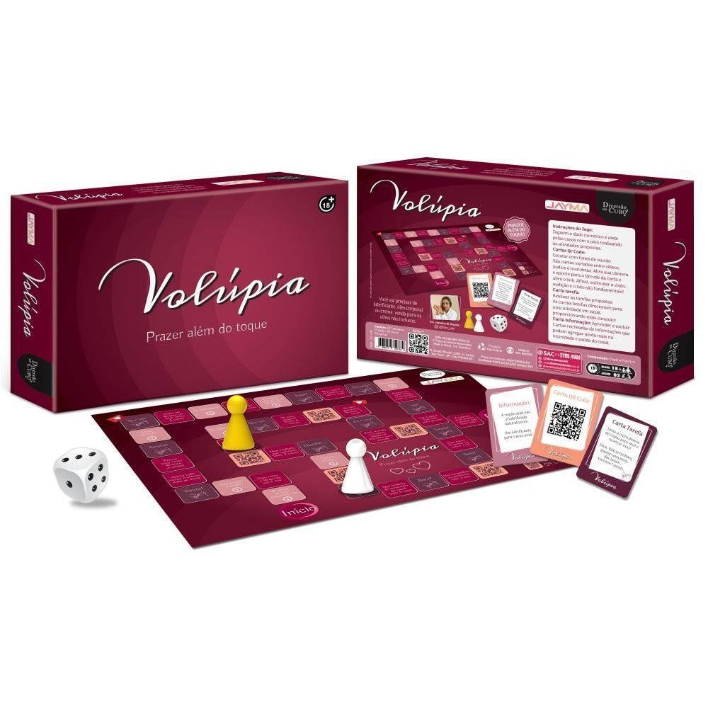 Jogo Erótico de Tabuleiro Para Casal – Com 30 cartas – 01 Dado – 02 Pinos