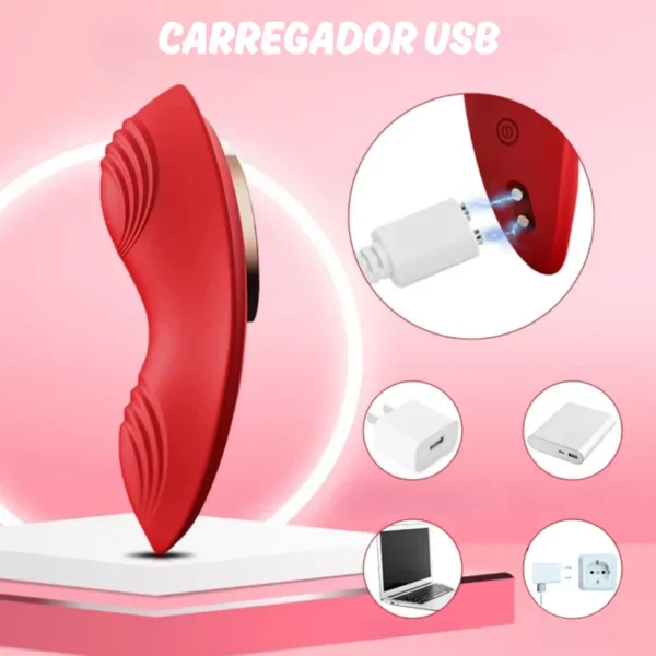 Calcinha Vibratória Controlada por Aplicativo – 10 Modos de Vibração – Recarregável – Resistente a Água – Pode ser Controlada de Qualquer Lugar – Possui Imã para Fixação na Calcinha - Android e IOS - App Love Spouse - Image 3