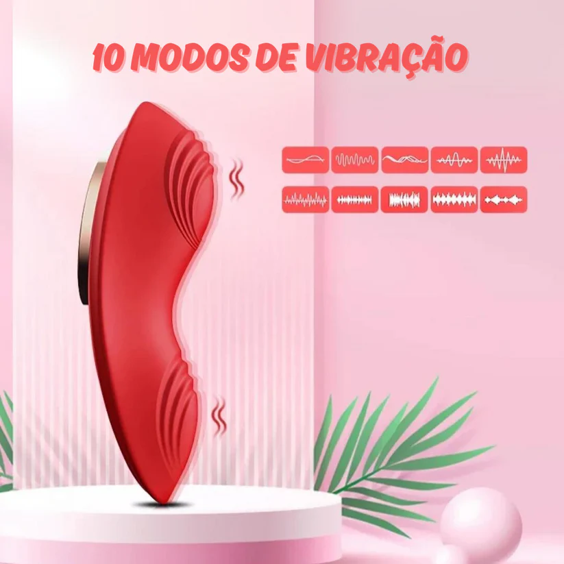 Calcinha Vibratória Controlada por Aplicativo – 10 Modos de Vibração – Recarregável – Resistente a Água – Pode ser Controlada de Qualquer Lugar – Possui Imã para Fixação na Calcinha – Android e IOS – App Love Spouse