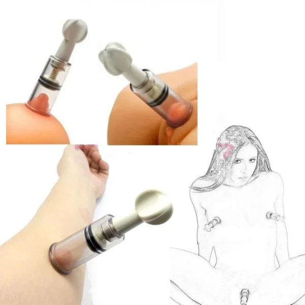 Sugador de Mamilos Unissex - Causa Sensação de Inchaço Momentâneo - Feito em Acrílico - Possui Regulagem de Sucção - 2 Unidades - Image 2