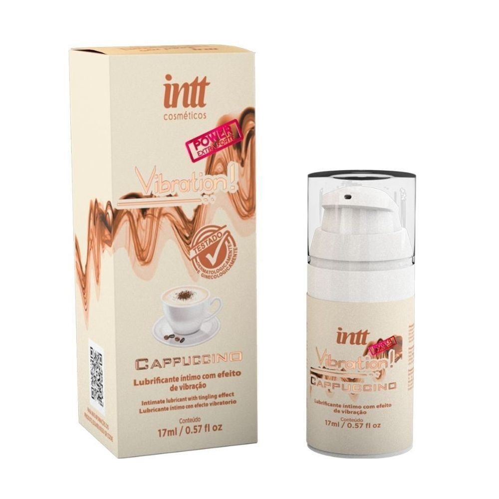 Excitante Unissex Vibration Cappuccino Intt – Facilita e Potencializa o Orgasmo – Vibra, Aumenta Sensibilidade e Aquece – Estimula o Clitóris e Glande – Deixa o Sexo Oral mais Saboroso – 17 ml