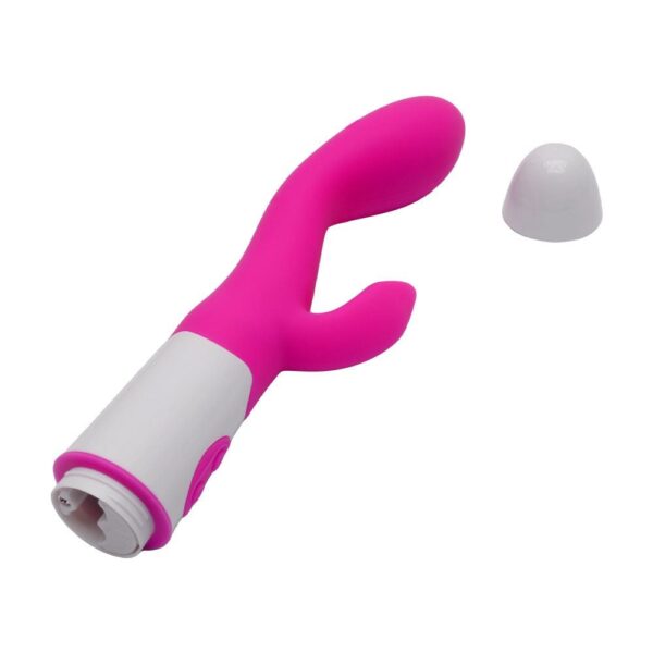 Vibrador Rabbit  a Pilhas AAA – Estímulo para Ponto G e Clitóris –  30  Modos de Vibrações – Silicone Aveludado – Flexível e Macio - Image 5