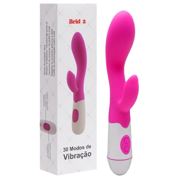 Vibrador Rabbit  a Pilhas AAA – Estímulo para Ponto G e Clitóris –  30  Modos de Vibrações – Silicone Aveludado – Flexível e Macio - Image 4