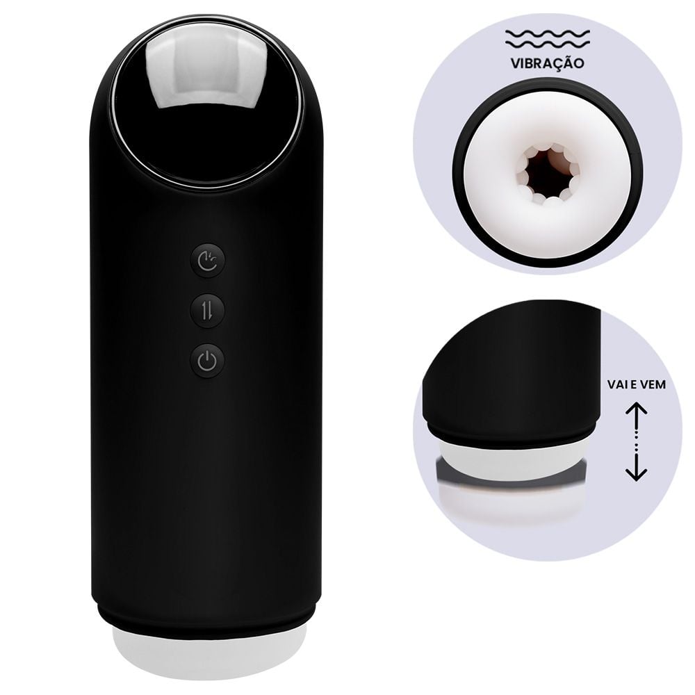 Máquina Masturbadora Masculina Formato Lanterna - 4 Modos de Vai e Vem, 4 Modos de Sucção, 9 Modos de Vibração com Voz Realista e Modo Turbo 3 Máquina Masturbadora Masculina Formato Lanterna - 4 Modos de Vai e Vem, 4 Modos de Sucção, 9 Modos de Vibração com Voz Realista e Modo Turbo - Imagem 3