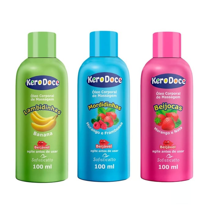 Óleo De Massagem Corporal Beijável 100Ml