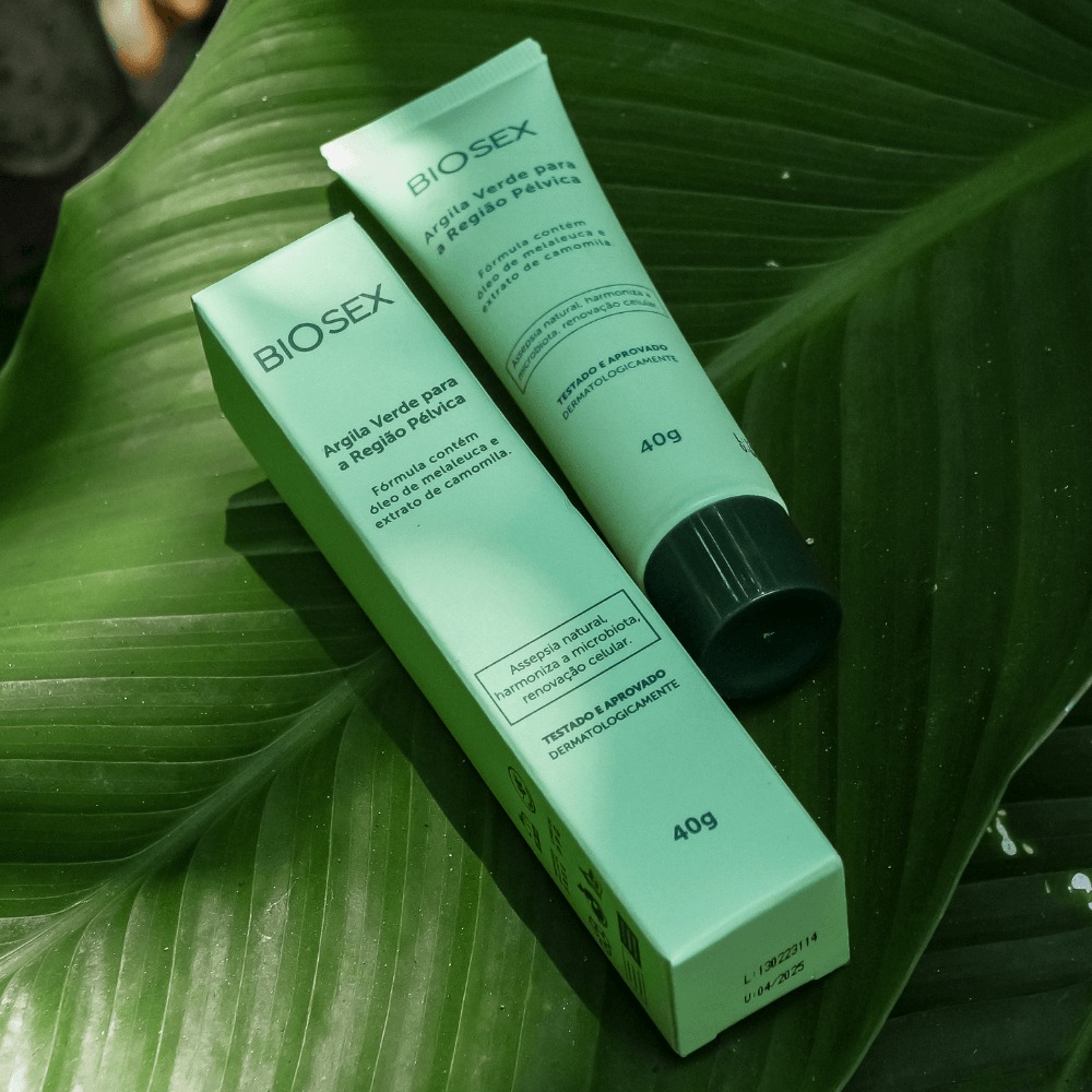 Argila Verde Para a Região Pélvica - Contém Óleo de Melaleuca e Extrato de Camomila - Ajuda a Tratar Foliculite - 40g - Imagem 4