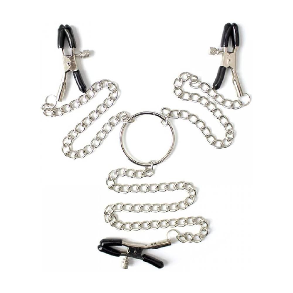 Prendedor de Mamilos e Clitóris – Com Corrente de Aço
