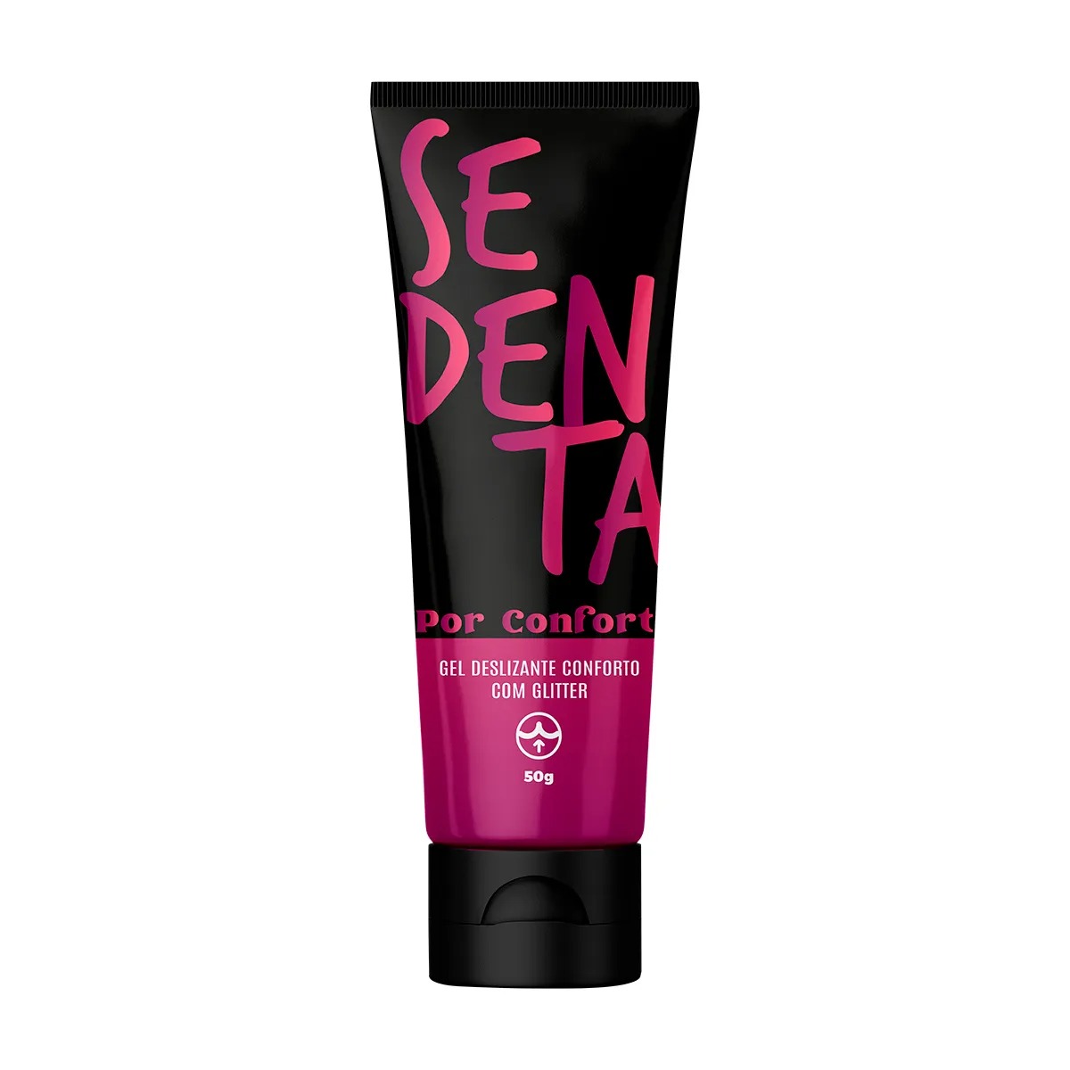 Sedenta Por Conforto – Gel Lubrificante e Anestésico Anal Beijável com Glitter – Sabor Cranberry – 50 gramas
