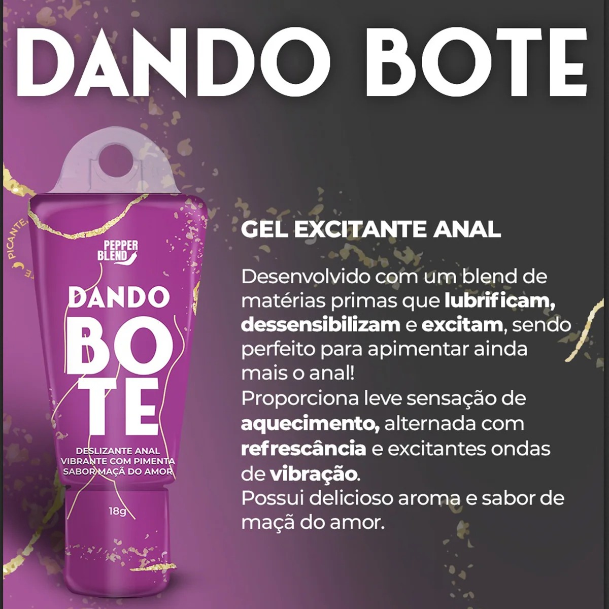 Excitante Anal Dando Bote –  Beijável Sabor Maçã do Amor