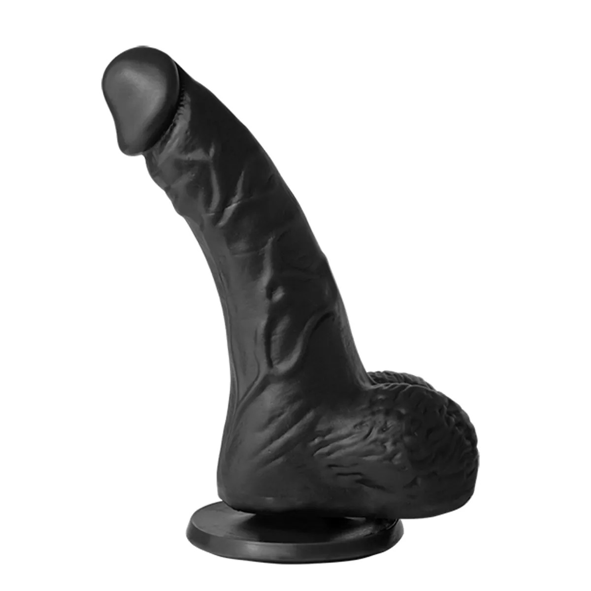 Prótese Maciça com Ventosa e Escroto - 16Cm x 4Cm - Realística 4 Prótese Maciça com Ventosa e Escroto - 16Cm x 4Cm - Realística - Imagem 4