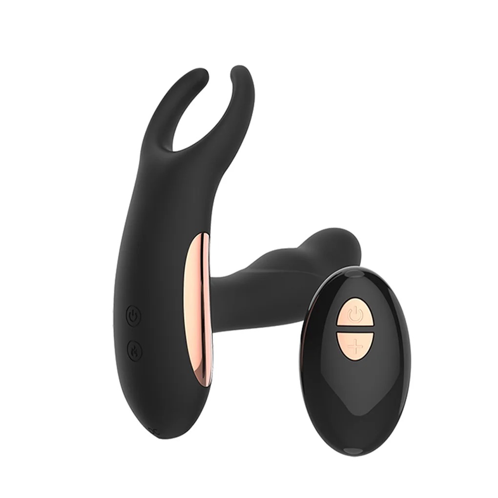 Estimulador de Próstata com Controle sem Fio – Silicone Macio – Contém Aquecimento – 7 Modos de Vibração – Recarregável – Resistente À Água – 14cm X 4cm